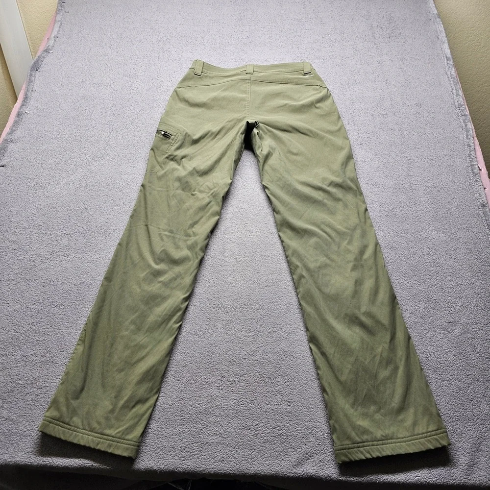 Eddie Bauer First Ascent Guide Pants Womens 2 Olive Green Fleece Lined Hiking